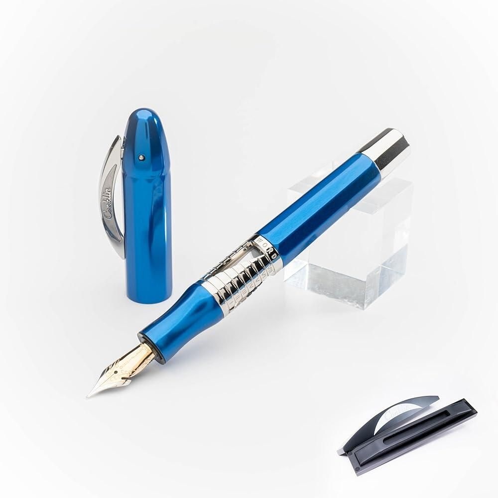 [해외] Conklin 노작 클래식 125주년 기념 만년필 한정판 블루/크롬 트림 - 14K 옴니플렉스 펜촉 179781