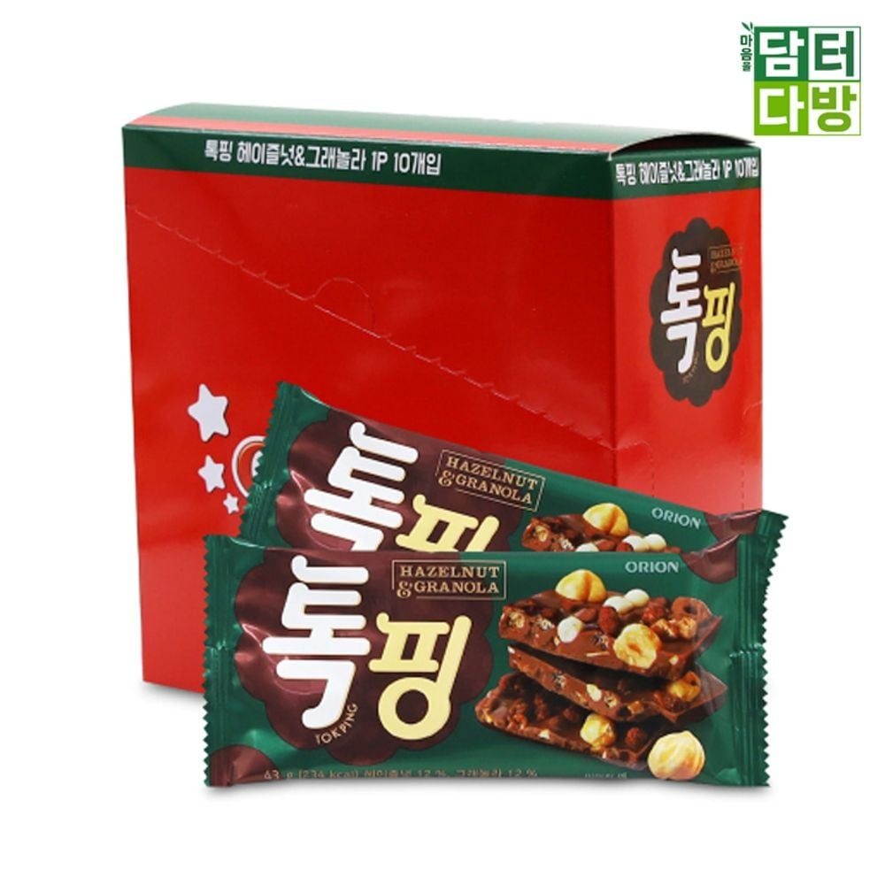 JT 오리온 톡핑 헤이즐넛 그래놀라 43G(10개입)