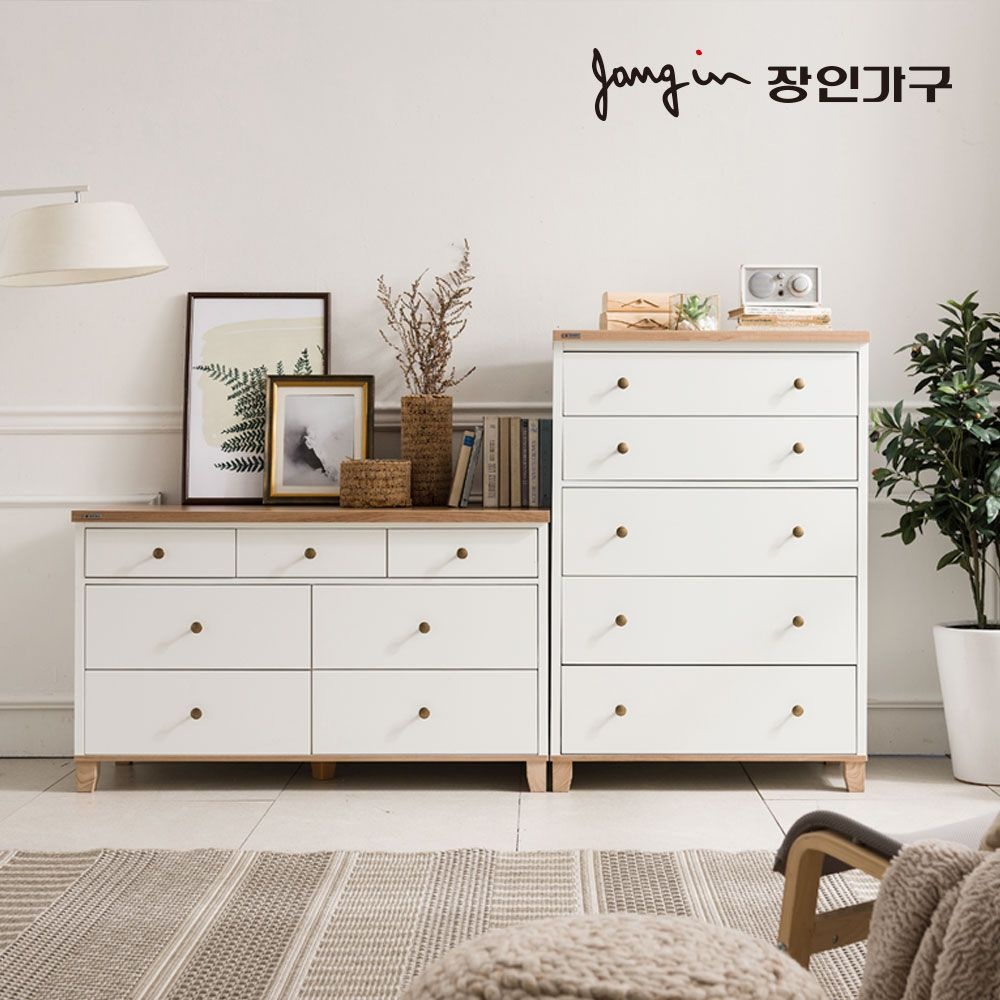 미호 서랍장세트(5단+3단 와이드)