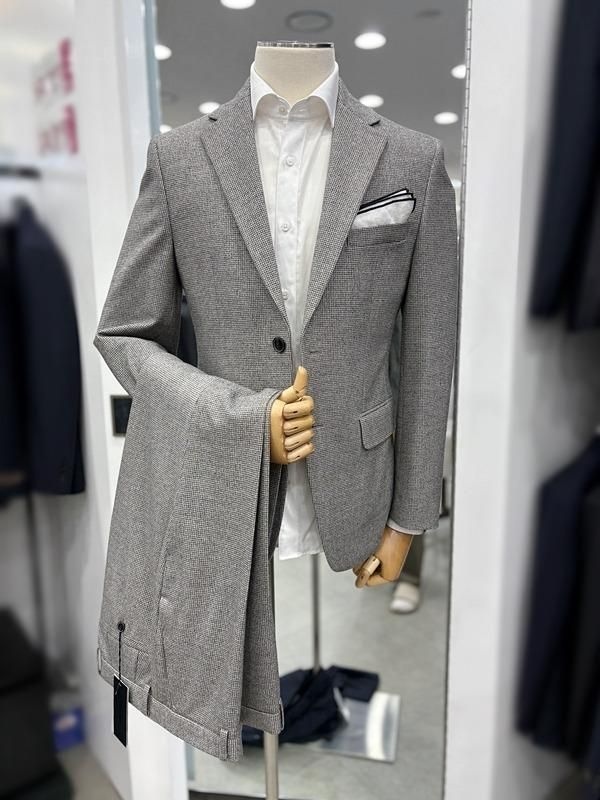 [트루젠]20만원대 정장세트 / 남자 기모 신축성 좋은 베이지 컬러 캐주얼 정장 셋업 수트 양복 세트 / 허리