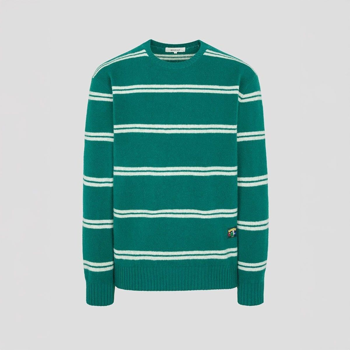 빈폴 BEANPOLE 푸즈예티 스트라이프 니트 그린 (BC5X51C61M)