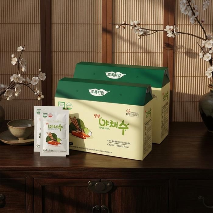 [초록한입] 유기농 생생 야채수 110ml x 21포 (2박스/총42포)