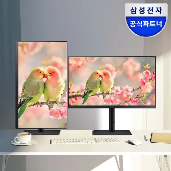 삼성전자 S27B610 68.4cm(27인치) QHD 모니터 IPS 75Hz 피벗 FreeSync 