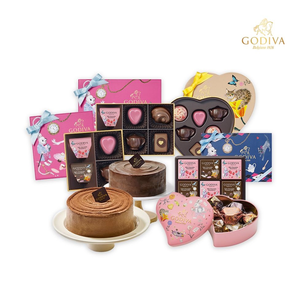 고디바 앨리스 티 파티 지큐브 미니 하트 틴 5개입 x 2개