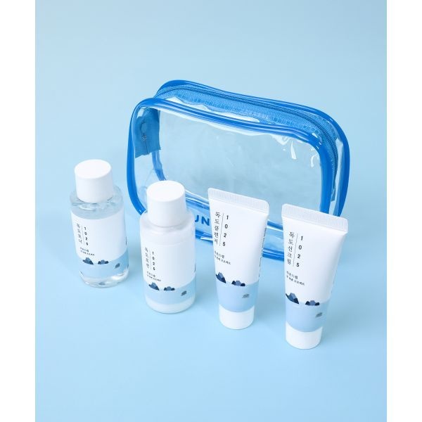 매장정품 ROUNDLAB [파우치증정] 1025 독도 트래블 키트 (토너+로션+선크림+클렌저)