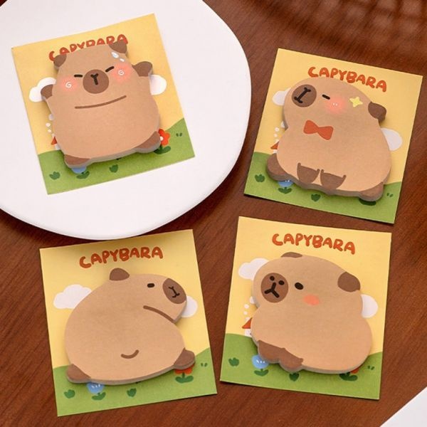 귀여운 카피바라메모장 30매 새학기 필수품 학용품 포스트-잇 노트 메모