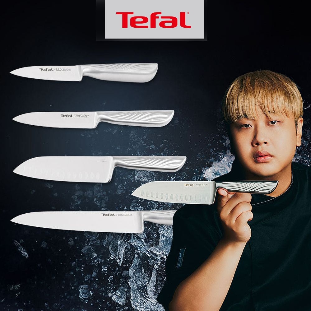 테팔 4종세트 윤남노 Pick 테팔 셰프 주방칼 올스텐 프리시젼 과도 9cm + 12cm 산도쿠 16.5cm 식도 20cm