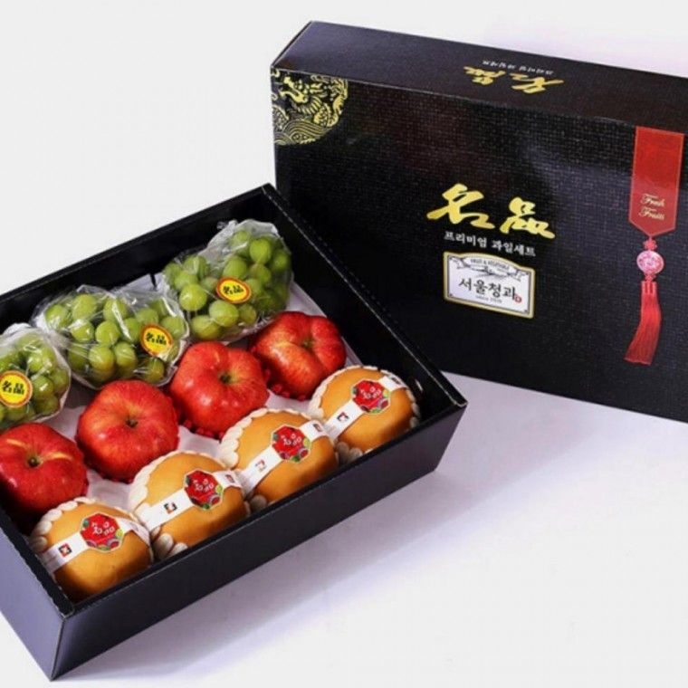 협력사 선물세트 과일선물(사과4+배4+샤인머스켓3) 상견례 설날 부사사과 병문 명절 혼합 6호 설명절 햇사과 출산