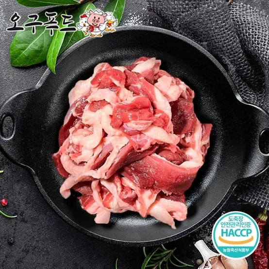 [주원산 오리]  HACCP인증 무항생제 1등급 오리고기 생오리 슬라이스 600g 1.8kg(600g*3) 