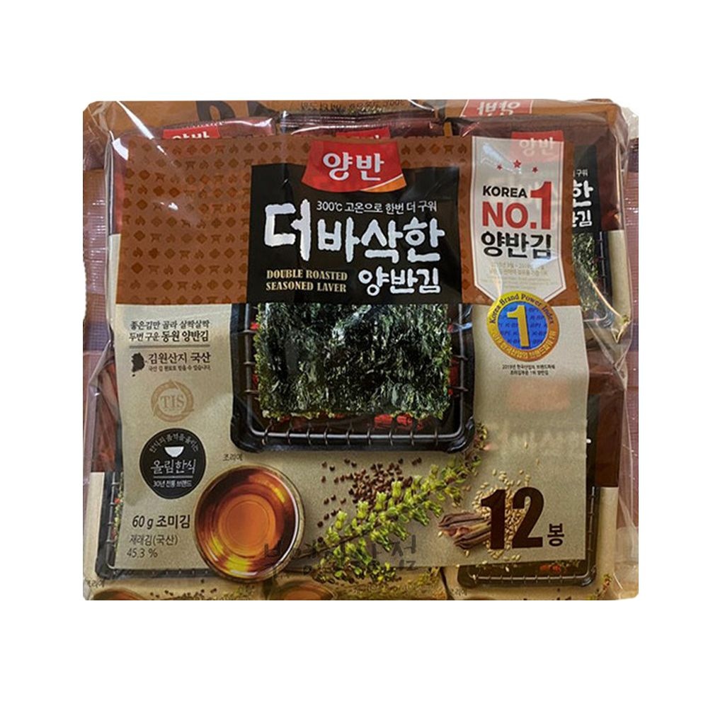 [오늘출발] 동원 양반 더 바삭한 김 5g x 60봉