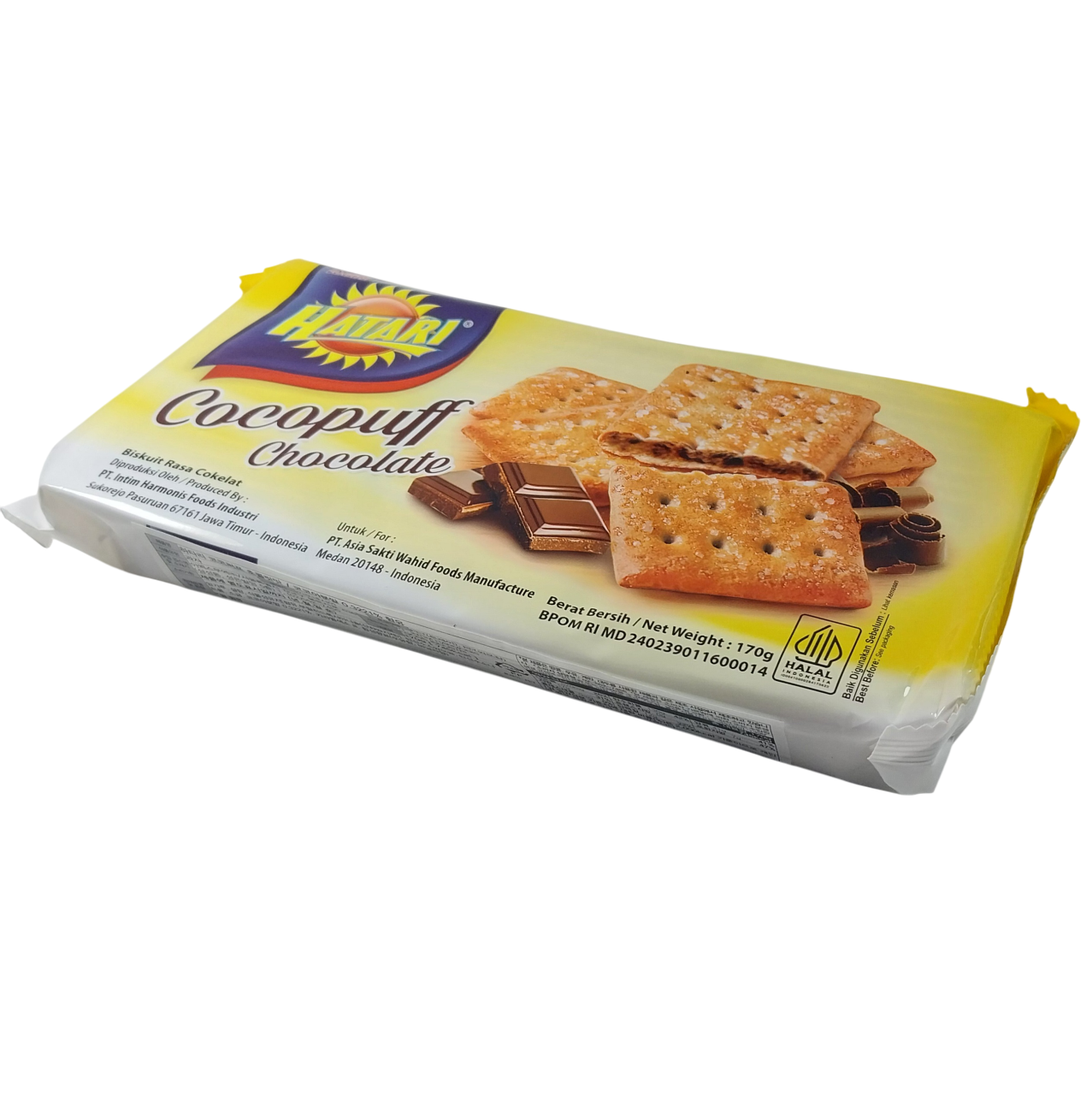 하타리 코코퍼프 초콜릿맛 170g x 21봉 초코 크래커 간식 과자 탕비실 스낵 대용량