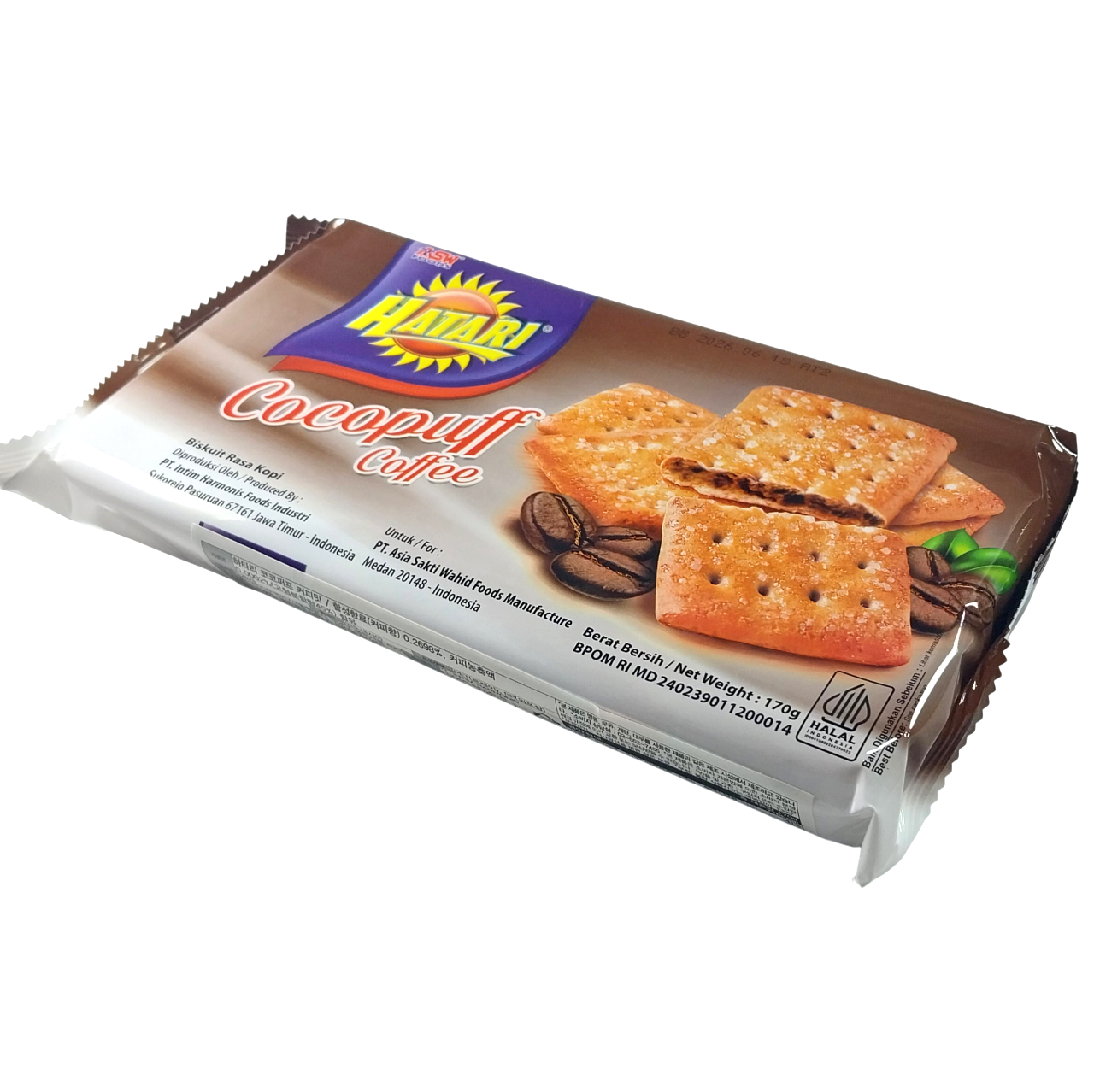 하타리 코코퍼프 커피맛  170g x 21봉 크래커 스낵 간식 탕비실 대용량