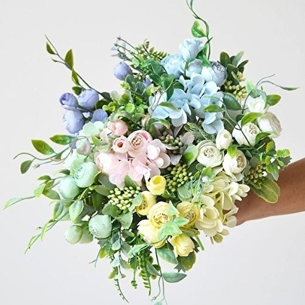 [셀러허브 1]LIIF3051 동백 수국 조화 장식 실크플라워 입학식 졸업식 꽃