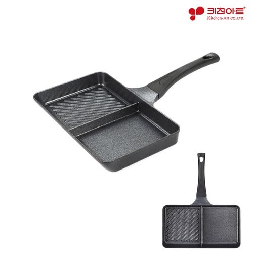 키친아트 브런치팬 트윈 토스트팬 그릴팬 2구 가스렌지용