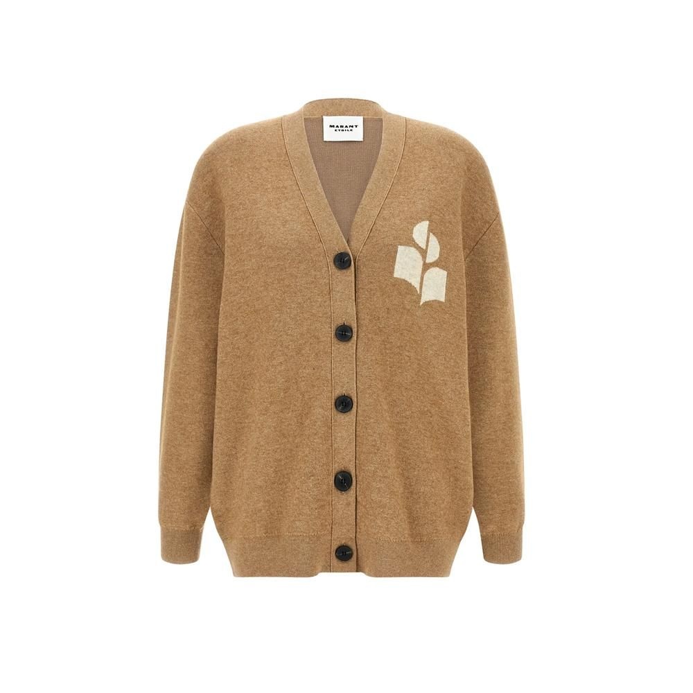 이자벨마랑 25FW 노튼 NORTON 로고 가디건 카멜 CA0097FA A1X05E 50CM