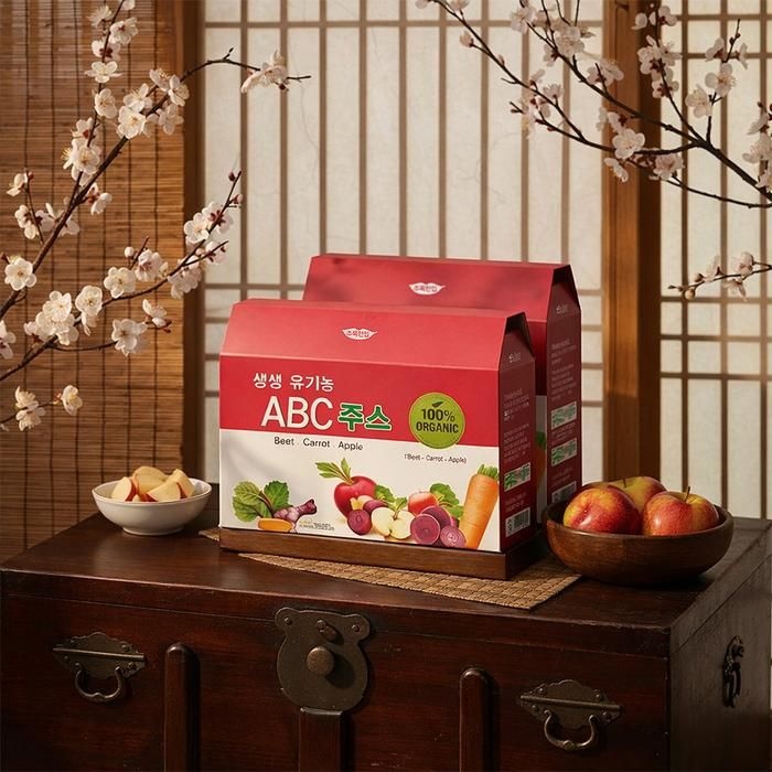 유기농샵 (전라남도 담양군 담양읍 삼만리 1218번지) [초록한입] 유기농 ABC주스 100ml x 21포 (2박스/총42포)