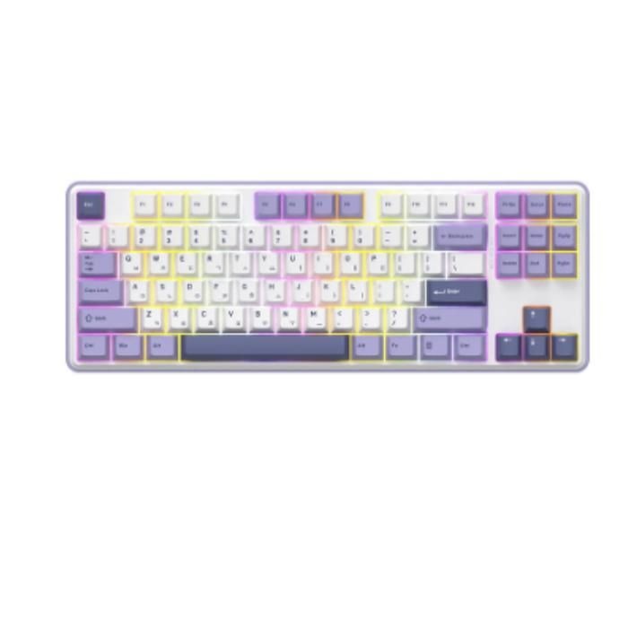 COX 저소음 무선 게이밍 키보드 퍼플 용과축 RGB LED