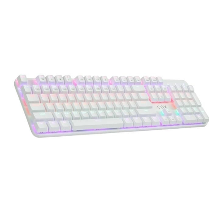 COX 레인보우 LED 키보드 화이트 갈축 미끄럼방지 ABS