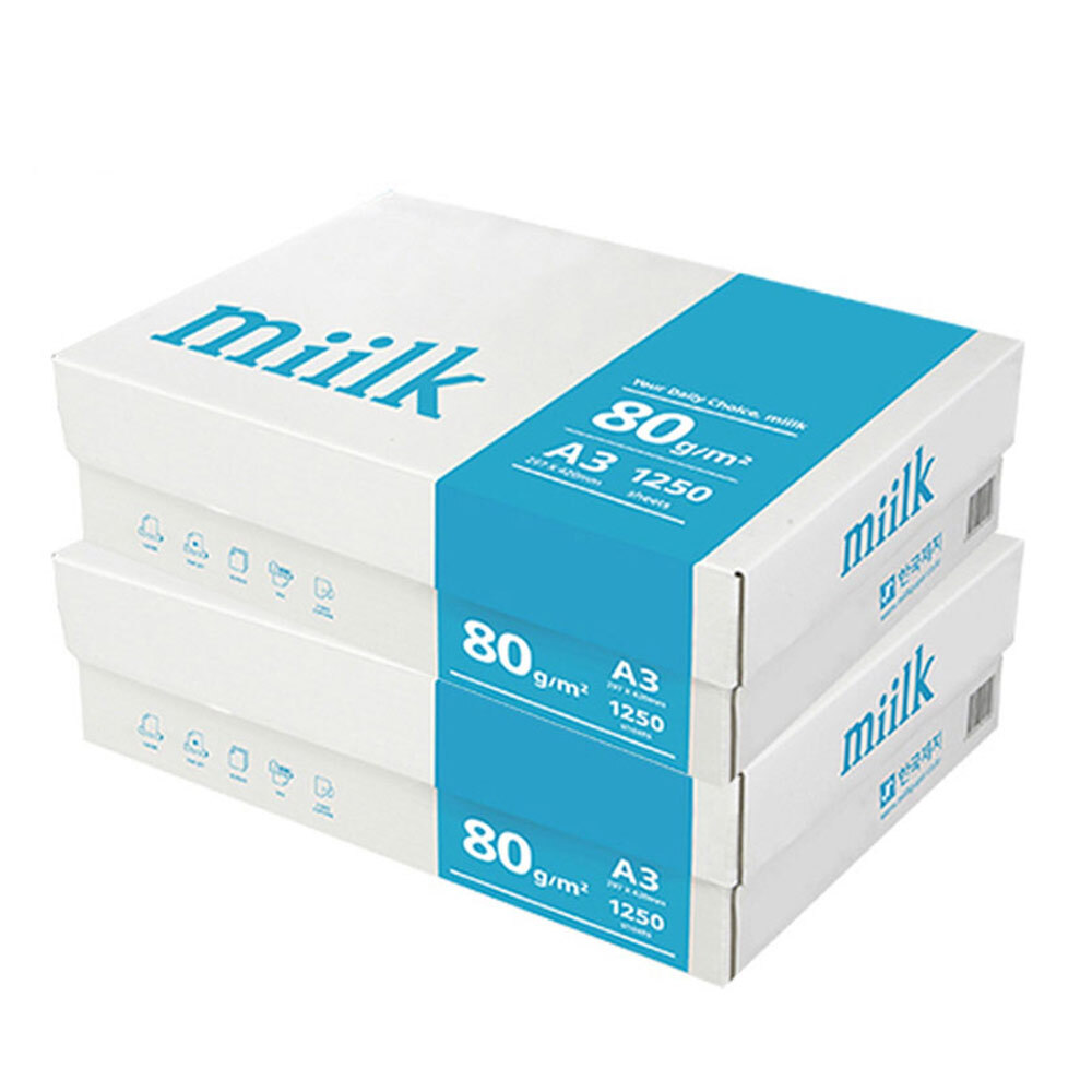 밀크 A3용지 A3 복사용지 80g 1250매 2박스