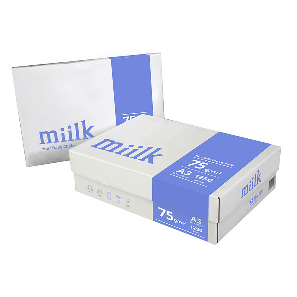밀크 A3용지 A3 복사용지 75g 1250매 1박스