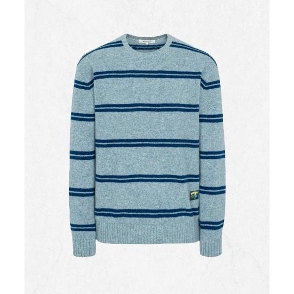 BEANPOLE MEN [국내정품] 빈폴 BEANPOLE MEN 푸즈예티 스트라이프 니트 스카이 블루 BC5X51C61Q 2485367