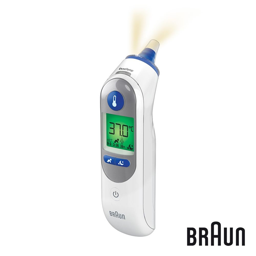 [오늘출발] [온누리상품] 종로의료기상사 브라운체온계 귀체온계 야간모드 IRT-6525 신생아사용가능 필터21개+배터리 포함