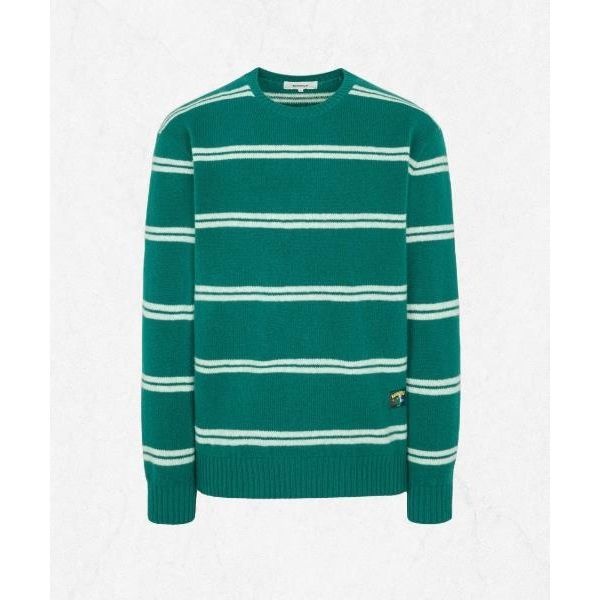 BEANPOLE MEN [국내정품] 빈폴 BEANPOLE MEN 푸즈예티 스트라이프 니트 그린 BC5X51C61M 2485376