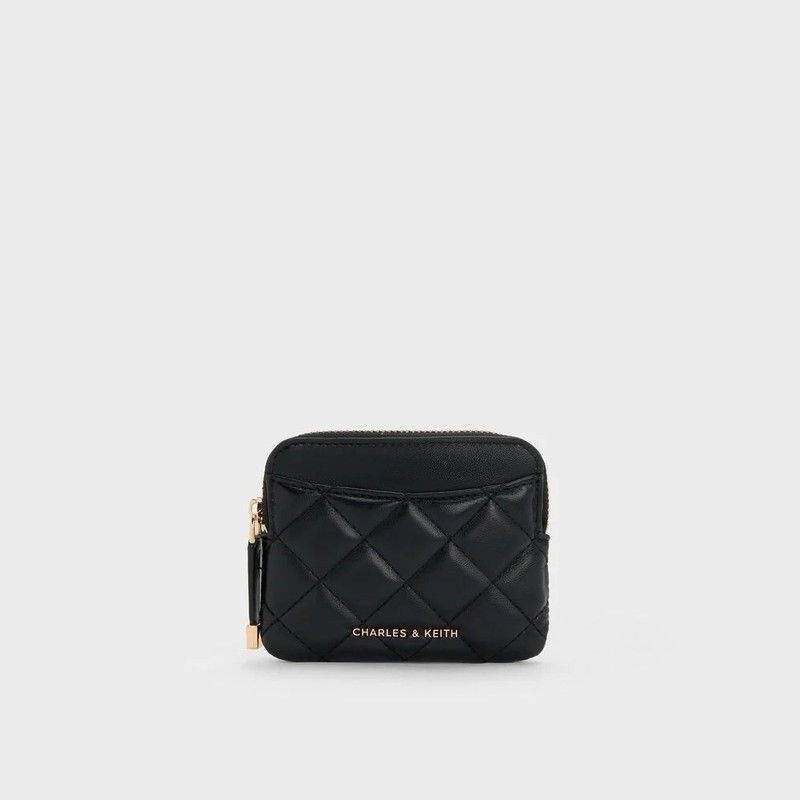 찰스앤키스 알바 메탈릭 퀼티드 탑지퍼 카드 홀더 2colors CK6506812382149487