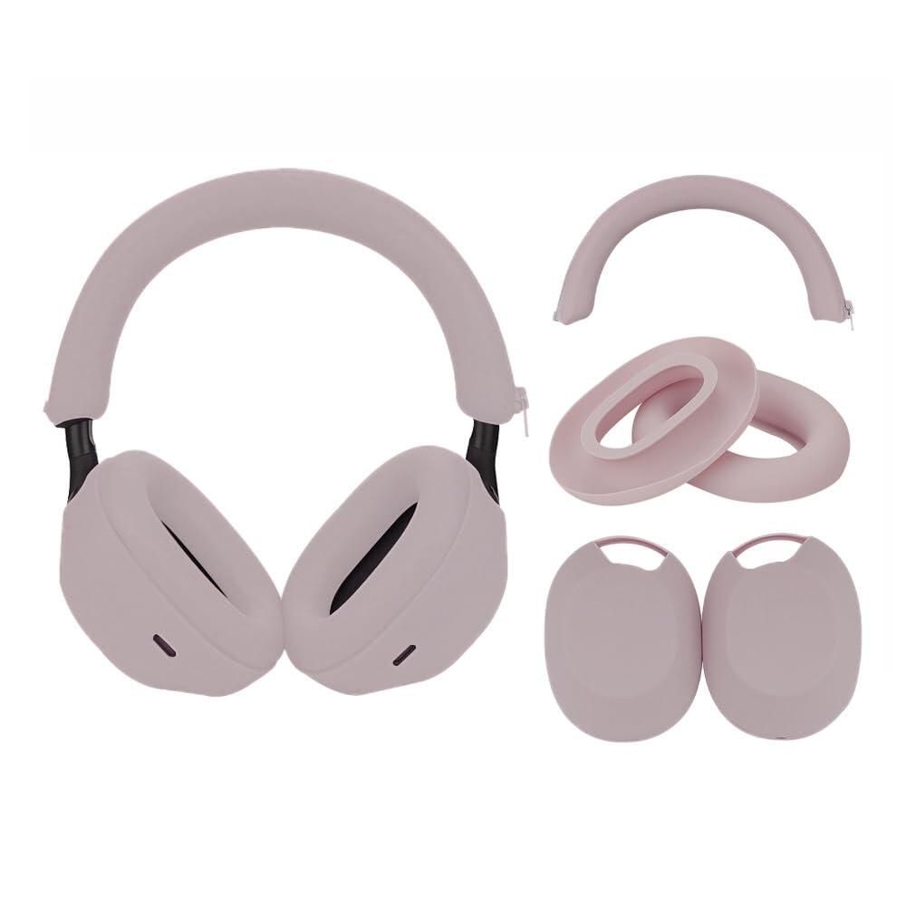 Adhiper [해외] Adhiper 소니 WH-1000XM5 헤드폰용 3세트 실리콘 스웨트 케이스 커버, XM5 커버 액세서리, 이어 패드 및 헤드밴드 & 컵 프