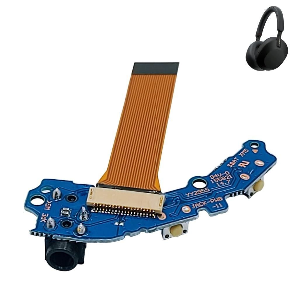 KUBOJSDLZ [해외] KUBOJSDLZ XM5 전원 버튼, NC/AMB 소니 WH-1000XM5용 오디오 케이블 입력 잭 교체품, 무선 노이즈 캔슬링 헤드폰 수리 도구