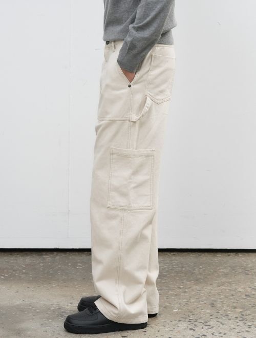 제너럴아이디어 generalideastandard MAN 와이드 카펜터 팬츠 [IVORY] / SBE4M11009