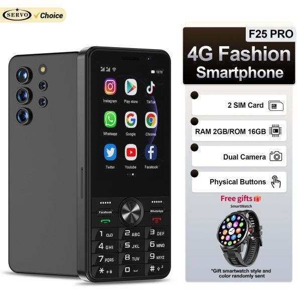 무료 스마트워치! SERVO F25 PRO 안드로이드 버튼 스마트폰