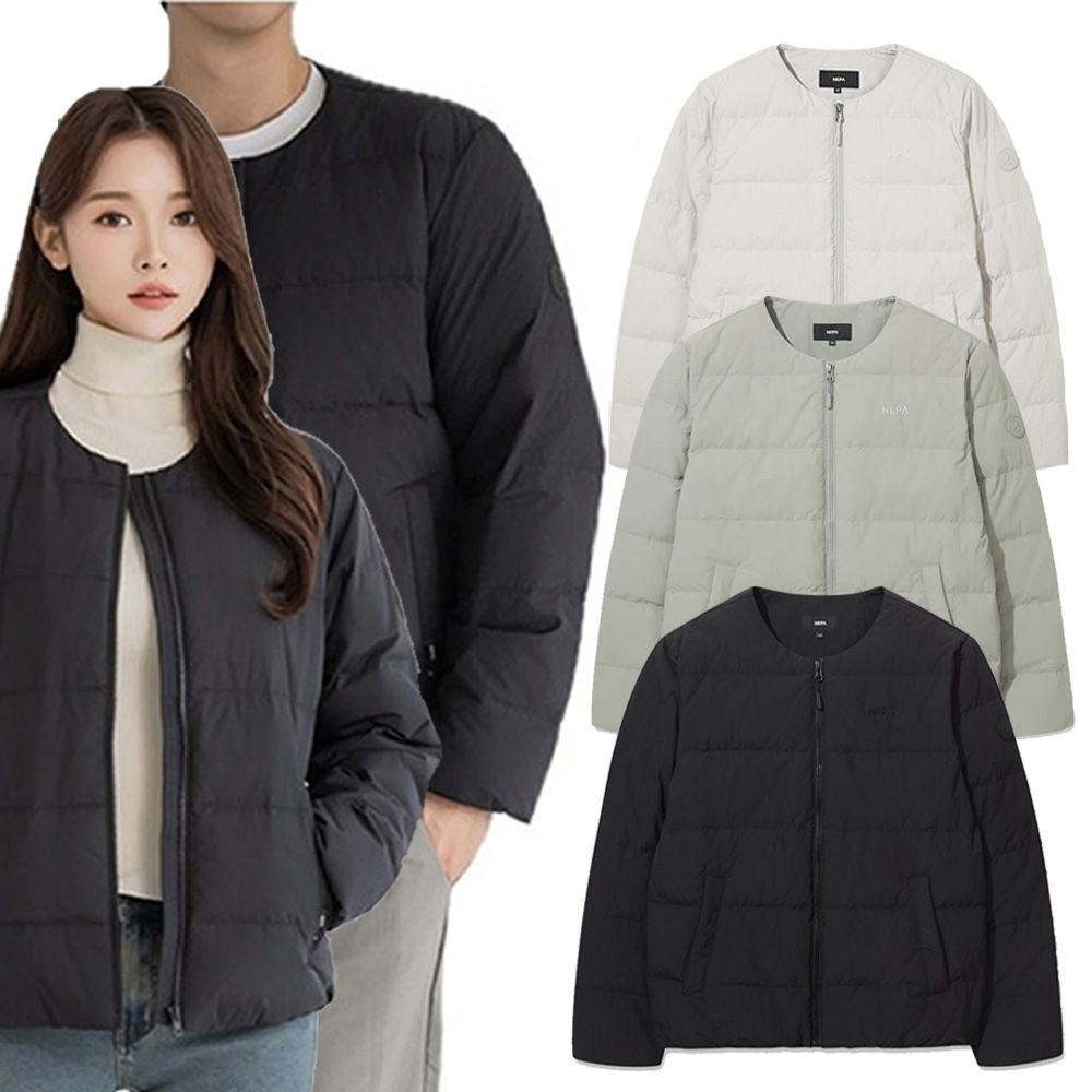 네파 남여공용 타슬란 넥리스 경량 다운자켓