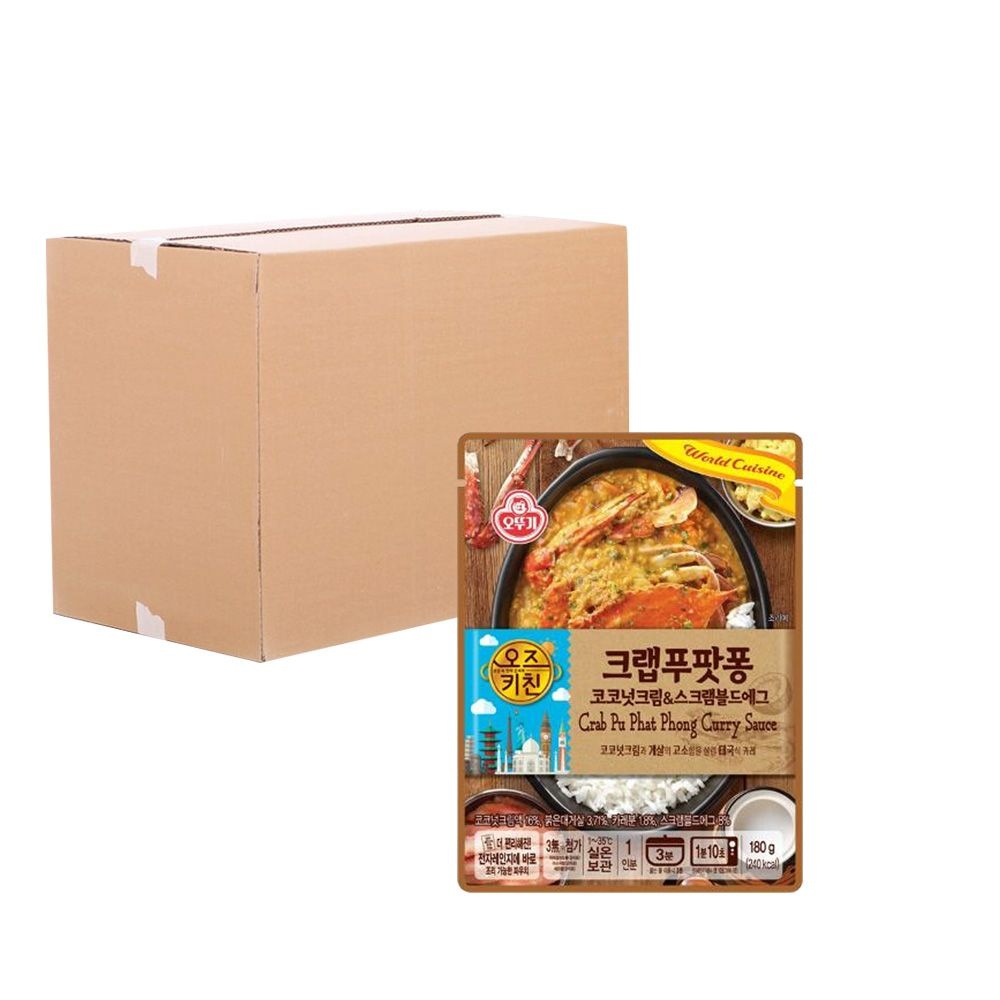 상세표기 비제이마켓 오뚜기 크랩푸팟퐁 카레 14개입 (1박스) 오뚜기카레 커리 인도커리