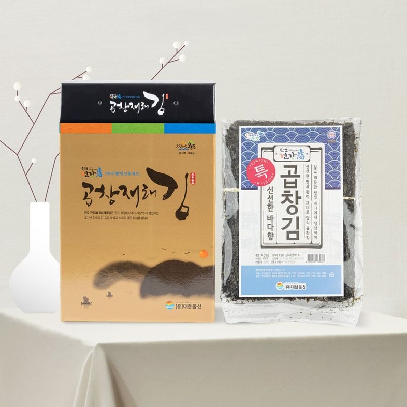명품수산 선물세트 바다웰빙B 선물세트(곱창김 100매)