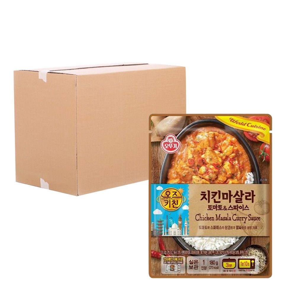 상세표기 비제이마켓 오즈키친 치킨마살라 카레 14개입 (1박스) 치킨마살라카레 커리 오뚜기치킨마살라카레