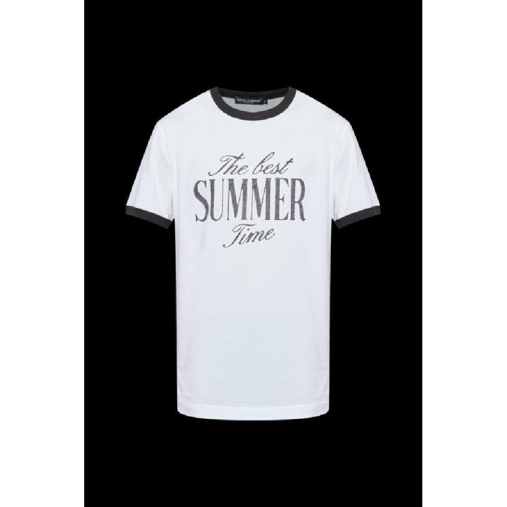 돌체앤가바나 Dolce   Gabbana 슬로건 프린트 크루넥 티셔츠 G8PV1TG7PGV W0800 TP942100411