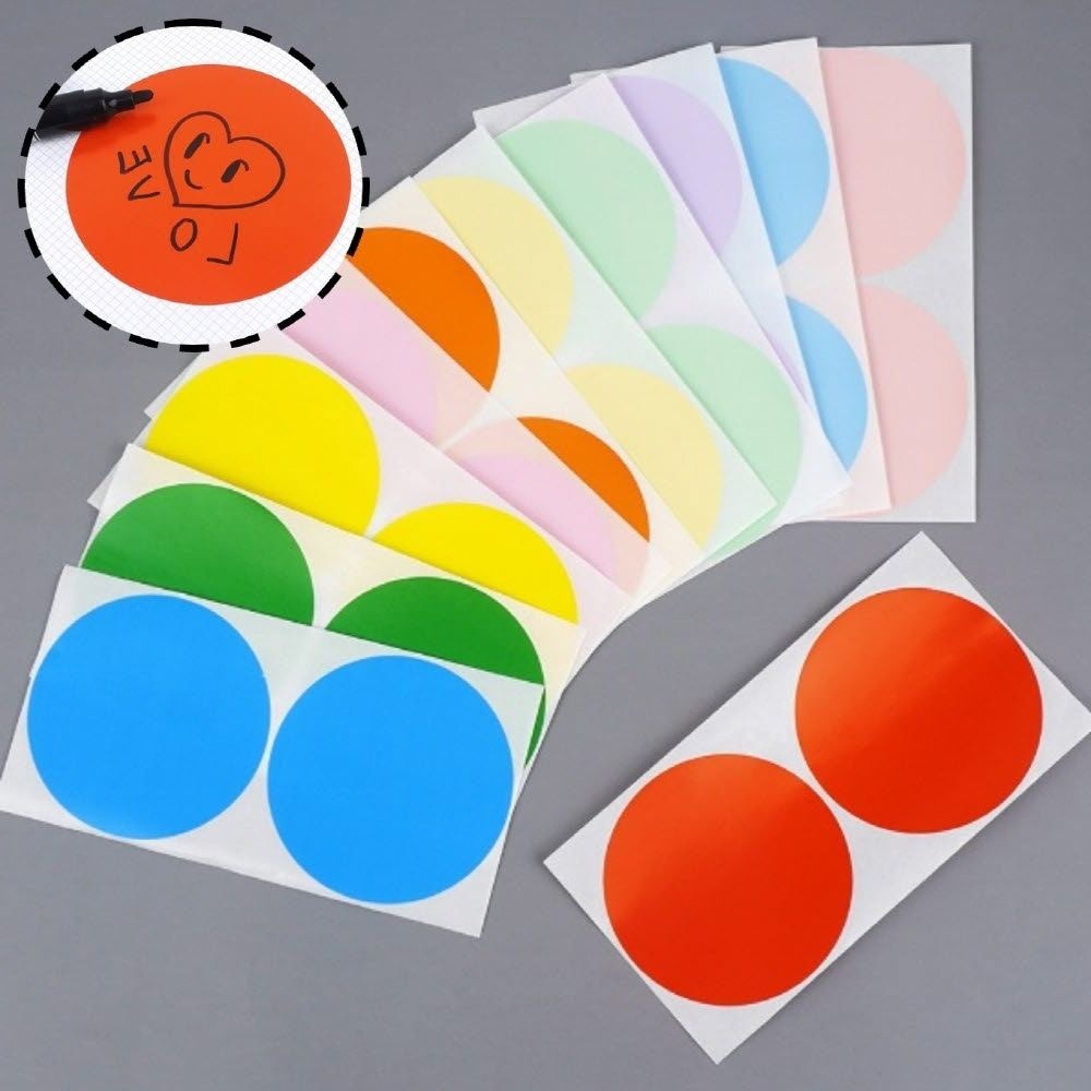 바로출발마켓OEM 배달 리뷰 원형스티커 10CM 2P 떡메모지 포스트잇