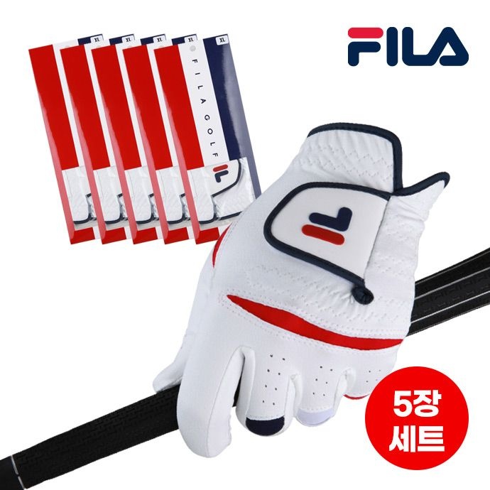 휠라코리아 FL 3301 남성 합피 골프장갑 1장 5세트