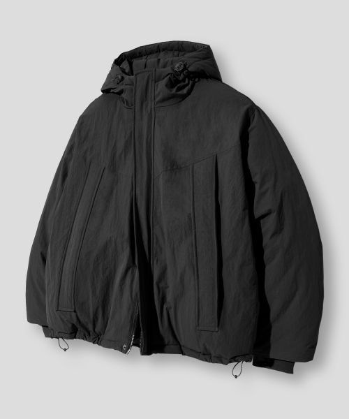 filluminate 하이버 소이르 후드 패딩-블랙