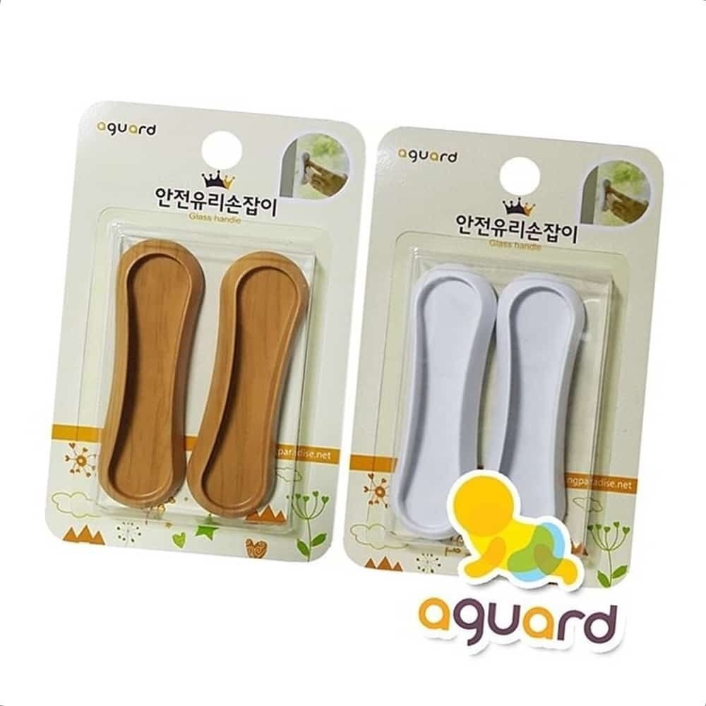 럭키M협력사 방범창손잡이 창문고정 안전 유리창 손잡이 2입 셀프시공 창문스티커