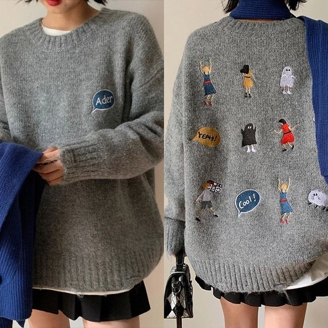 도톰울 라운드니트