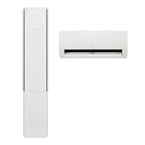 LG전자 [LG전자]오브제 휘센뷰1 (일반배관) 2in1에어컨 FQ18FV3EB2 (냉방58.5㎡+18.7㎡) 실외기포함 [전국기본설치 포함]