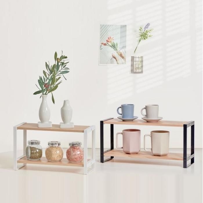 씨밀렉스 다용도 2단 미니 선반 닛띵 주방 책상 테이블 정리 수납 소 사이즈