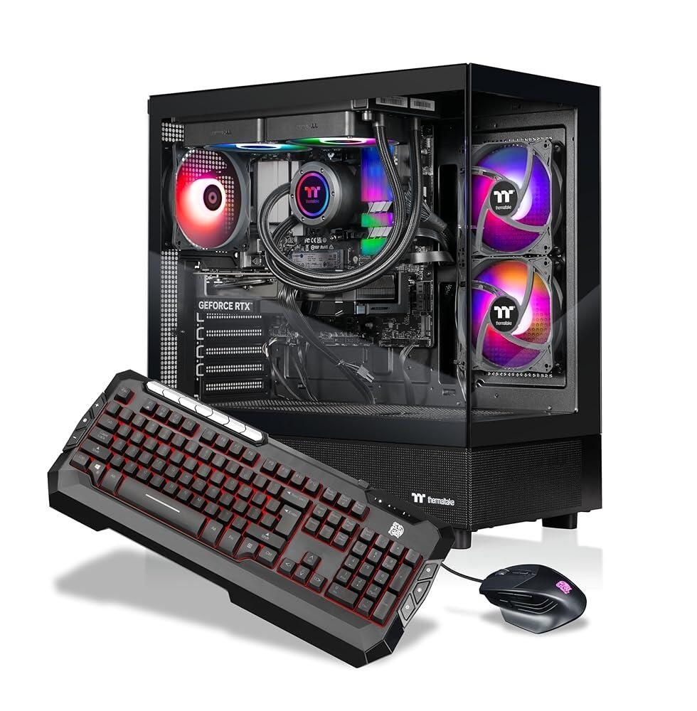 [해외] Thermaltake LCGS View 5860T-270 게이밍 데스크탑 (AMD Ryzen 7 5800X3D, ToughRam DDR4 3600Mhz 32GB RGB 메모리, NVIDIA GeForce RTX 5060 Ti 8GB,