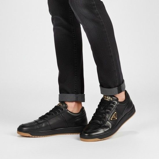 PRADA 26SS 다운타운 가죽 스니커즈 (2EE364 F D001 038 F0633)