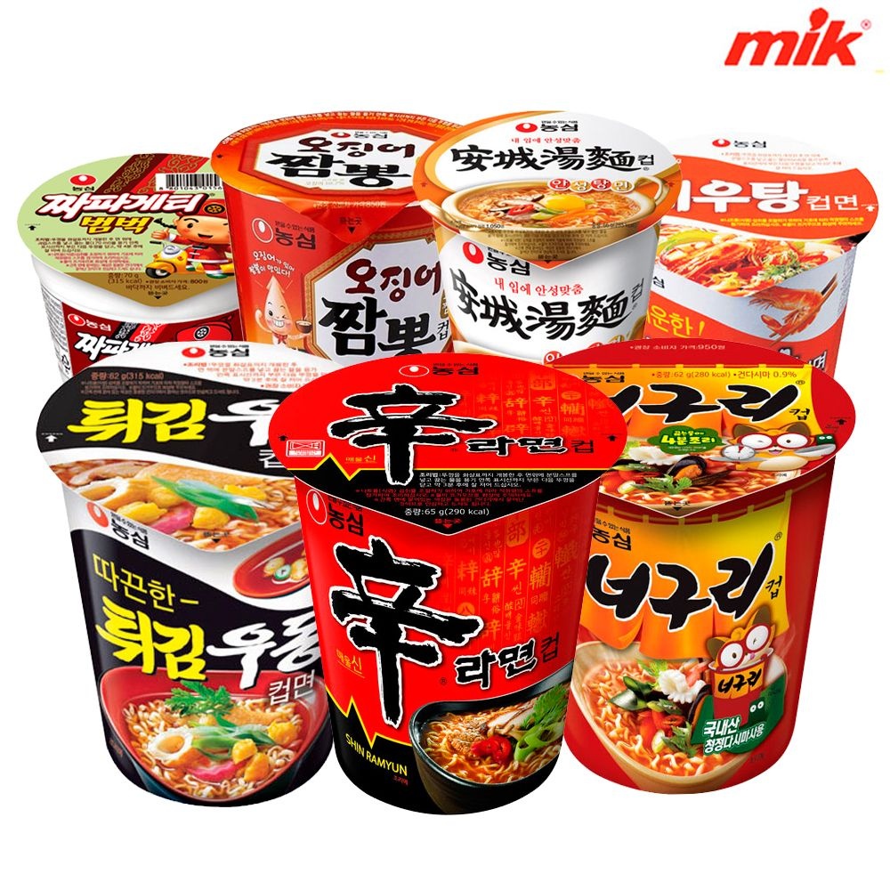 농심 신라면6+새우탕6+오짬6+튀김우동6 소컵