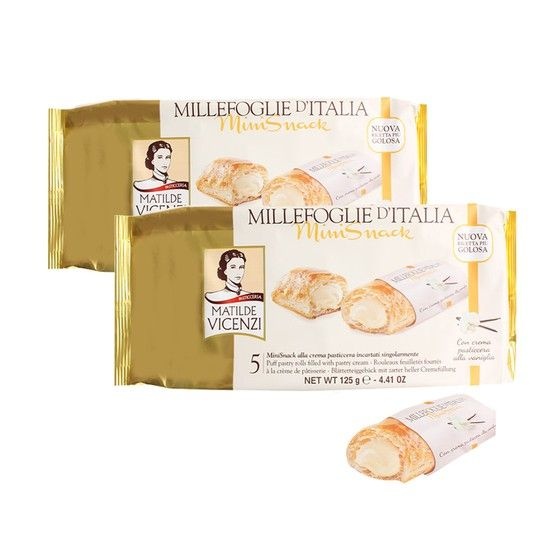 마틸드 비첸지 밀레포글리에 125g 패스트리 크림 이탈리아 수입과자 2개