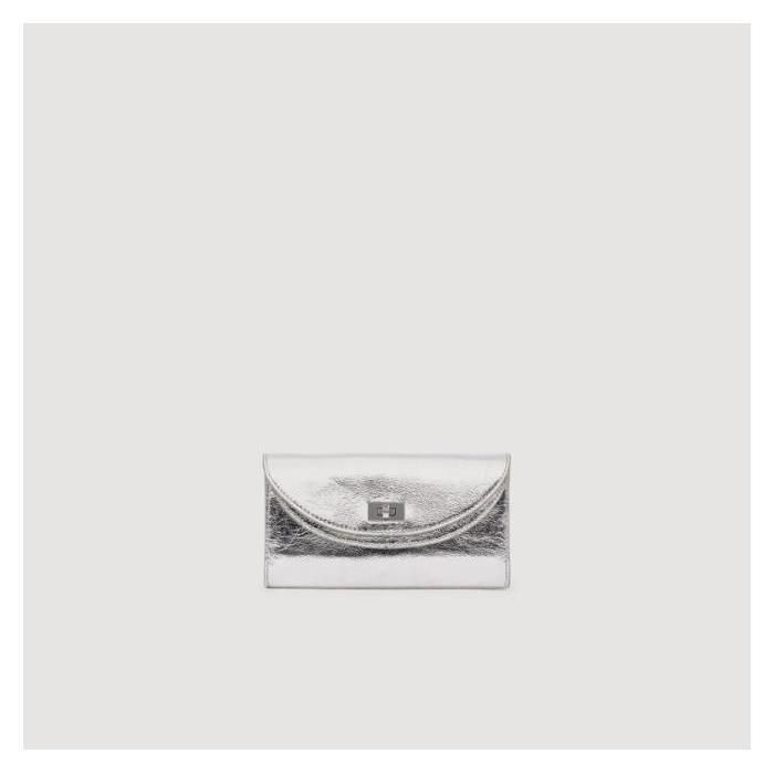 산드로 맘보 가죽 클러치 Argent SFASA01676