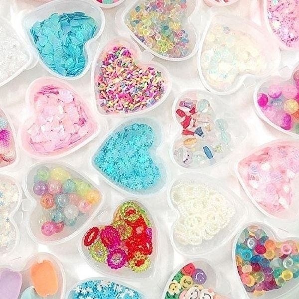 고품질 슬라임재료 토핑 스티커 파츠 소품 10종세트 액체괴물 액괴 슬라임만들기 토핑재료 WFISOHL